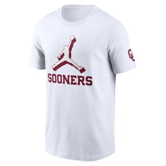 Nike Jordan Oklahoma Primetime Campus 2-Hit Swoosh Nike Mens College T-Shirt in White | N19910AOKN-3ZN