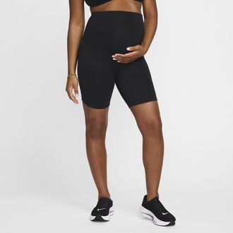 Nike Womens (M) One Dri-FIT High-Waisted 8 Biker Shorts With Pockets (Maternity) in Black | FN3247-010