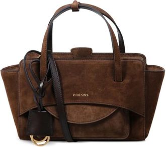 Hidesins Flap Tote Bag - Dames - Handtassen - Bruin - ONE Size - Leer - Tassen