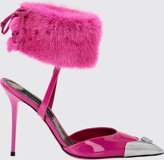Philipp Plein Slingback in vernice con Skull e tacco a spillo