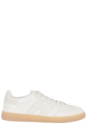 Hogan Cream Cool Laced Side-Logo Leather Sneakers