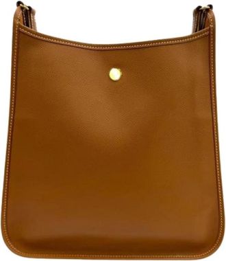 Herm&egrave;s Pre-owned Courchevel Shoulder Bag - Dames - Vintage Schoudertas - Bruin - ONE Size - Leer - Vintage