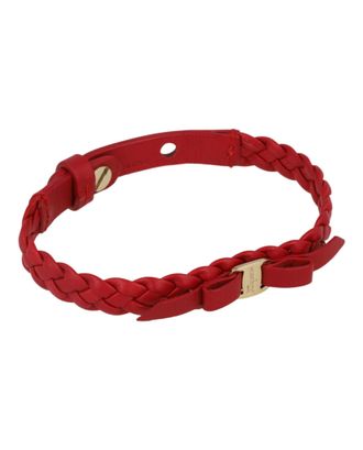 Ferragamo Vara Bow Braided Leather Bracelet