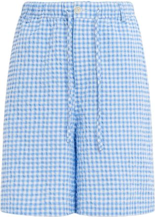 Marni check-pattern shorts - Blue