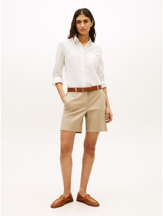 Tommy Hilfiger Womens Stretch 7 Chino Short - Beige - 00