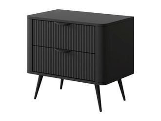 Vente-Unique Comodino 2 Cassetti Nero - Elonaria