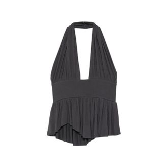 Gimaguas Dera Halterneck Peplum Top
