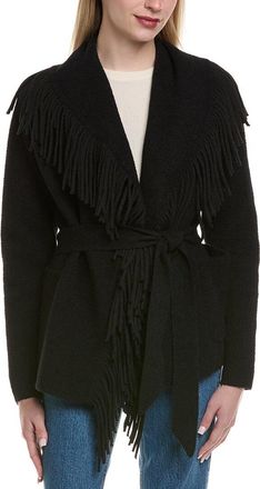 NVLT Nvlt Short Wrap Fringe Coatigan