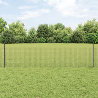 Berkfield Home Welded Wire Fence with 44 U Posts Grey 0.5x100 m Steel