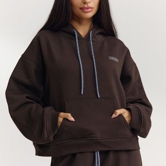 Lounge Oversized Hoodie - Donker Chocoladekleurig - XXL