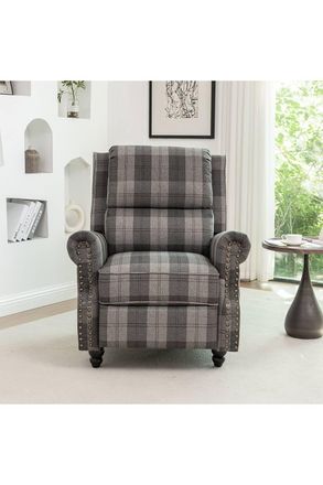 Living and Home Modern Linen Upholstered Sofa in Black