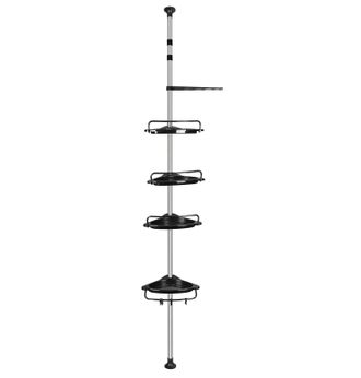 OEM Etag&egrave;re De Ducha Ajustable En Altura - 4 Niveles - Esquina Telesc&oacute;pica - Rango 105-310 Cm - Acero Inoxidable - Blanco