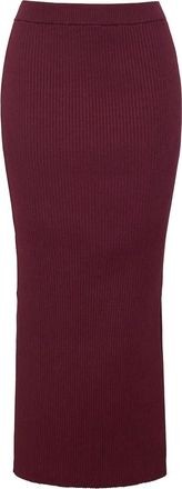 Cara Cara Jocelyn ribbed midi skirt - Red