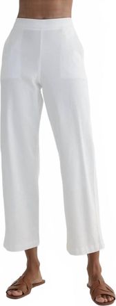 Bella Dahl Catalina Clean Front Wide Leg Crop Jeans In White