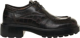 Copenhagen Crocodile-Effect Lace-Up Shoes With Sole