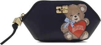Ganni Bou portemonnee met beerprint - Zwart