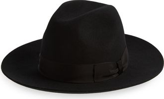 Dolce & Gabbana Wool Blend Felt Fedora in N0000 Nero at Nordstrom, Size 57 Eu