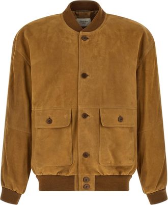 Saint Laurent Brown Lamb Leather Leather Mens Jacket