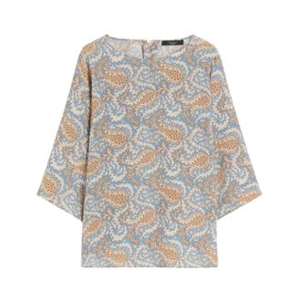 Max Mara Blouses, female, Blue, Size: 2XL Wkdginnico Blouse