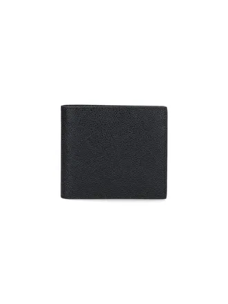 Thom Browne Textured Bifold Wallet with Striped Interior Detail