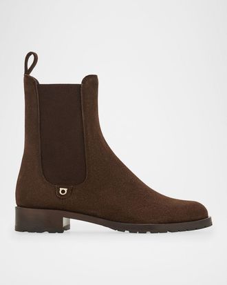 Ferragamo Briuli Suede Chelsea Boots
