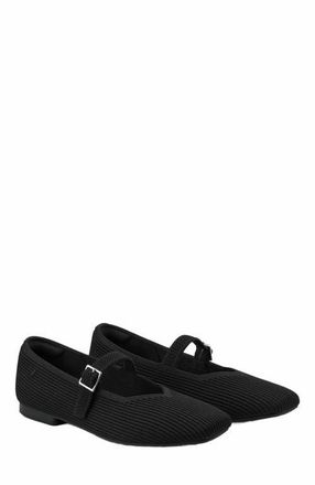 Vivaia Margot Mary-Jane Square-Toe Ballet Flats in Black at Nordstrom, Size 9.5
