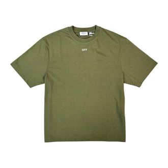 Off-white T-Shirts, male, Green, Size: XS Stamp Skate T-Shirt