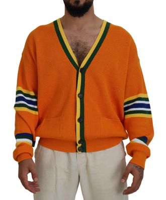 Dsquared2 Dsquared&sup2; Cotton Long Sleeves Men Cardigan Mens Sweater (Pre-Owned)