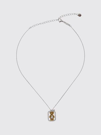 Yvmin 18k Gold-Plated Silver Teddy Bear Pendant Choker with Zircons