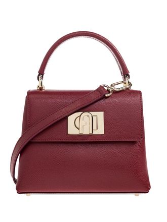 Furla mini 1927 logo-plaque tote bag - women - Calf Leather - One Size - Red