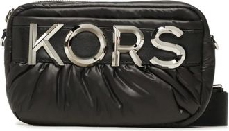 Michael Kors Tassen, Dames, Zwart, ONE Size, Leer, Logo Plaque Crossbodytas
