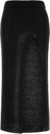 Alanui Slate Knit Island Memories Skirt