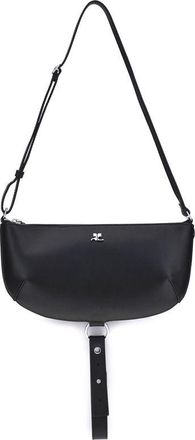 Courrèges Black Calf Leather Bos Taurus Shoulder Womens Bag