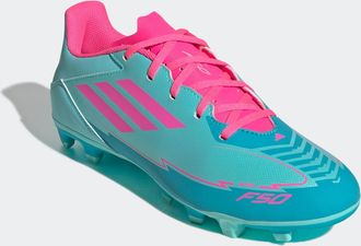 adidas Fussballschuh ADIDAS PERFORMANCE F50 CLUB MESSI FG/MG, Gr. 43, rosa (flash aqua, lucid pink, lucid cyan), Synthetik, Schuhe Fussballschuh, f&uuml;r Rasenpl
