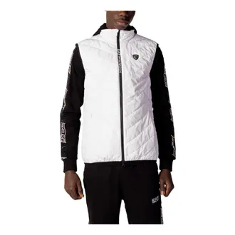 Emporio Armani Vests, male, White, Size: 3XL White Zip Jacket