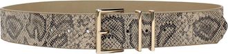 Linea Pelle Snakeskin Print Faux Leather Belt in Camel/Black at Nordstrom Rack, Size X-Small