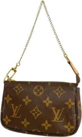 Louis Vuitton Pre-owned Mini Bags, female, Brown, Size: ONE SIZE Pre-owned Mini Canvas Pouch