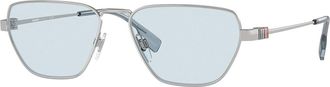 Burberry BE3146 100572 Mens Sunglasses Silver Size 56