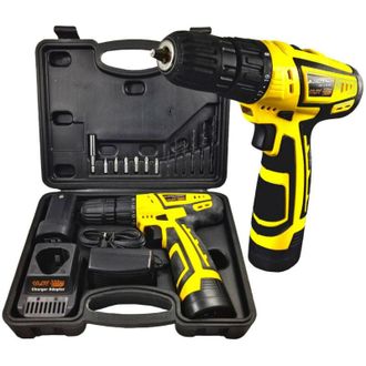 Trade Shop TrAdE Shop Traesio - Trapano Avvitatore Cordless 10.8v Bleked Finker Egcd10v Con Valigetta E Punte