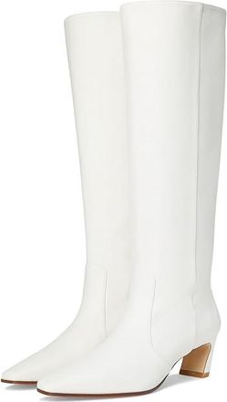 Stuart Weitzman Stassi Boots 50 Womens Boots Cream : 10.5 M, Leather