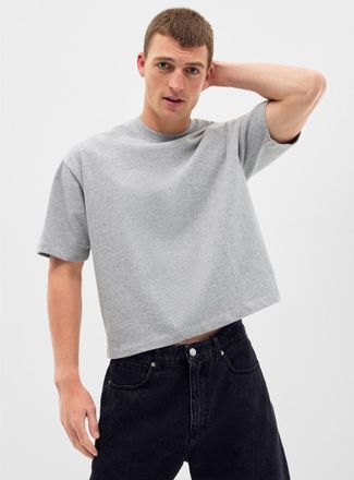 Le 31 Mens Cropped T-shirt Oversized fit