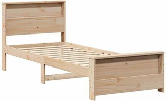 vidaXL Estructura De Cama Marr&oacute;n 75 X 190 Cm Madera Maciza De Pino Vidaxl