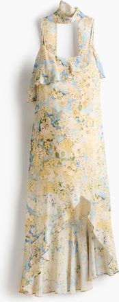 H&M MAMA Chiffonkleid mit Schal und Volants - Blue