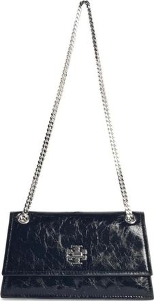 Tory Burch Kira Turnlock Mini Tas - Dames - Schoudertassen - Zwart - ONE Size - Katoen - Tassen