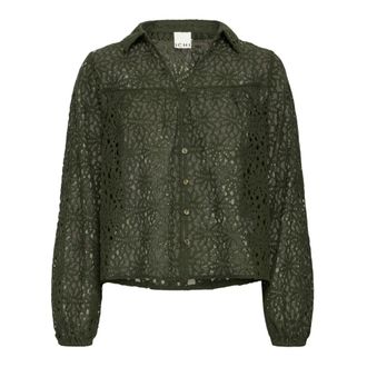 Ichi Mujer, Blusas y Camisas, Verde, Talla: XS