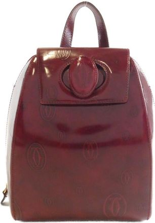 Cartier Bordeaux Leather Backpack (Pre-Owned)