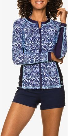 Helen Jon Island Rash Guard Upf 50+ in Island Batik Navy at Nordstrom, Size X-Small