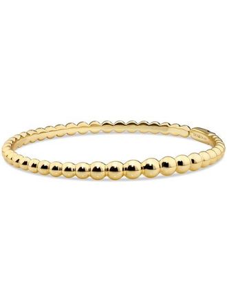 Devata Beaded Ball Bangle Bracelet in Gold Plated Sterling Silver in Yellow Gold at Nordstrom, Size Medium