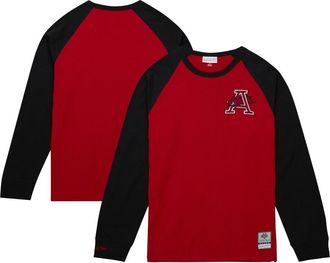Mitchell & Ness Mens Mitchell & Ness Cardinal Arkansas Razorbacks Legendary Slub Raglan Long Sleeve T-Shirt at Nordstrom, Size Medium