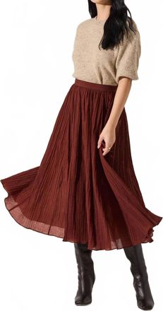 Astr Salome Skirt In Burnt Brown